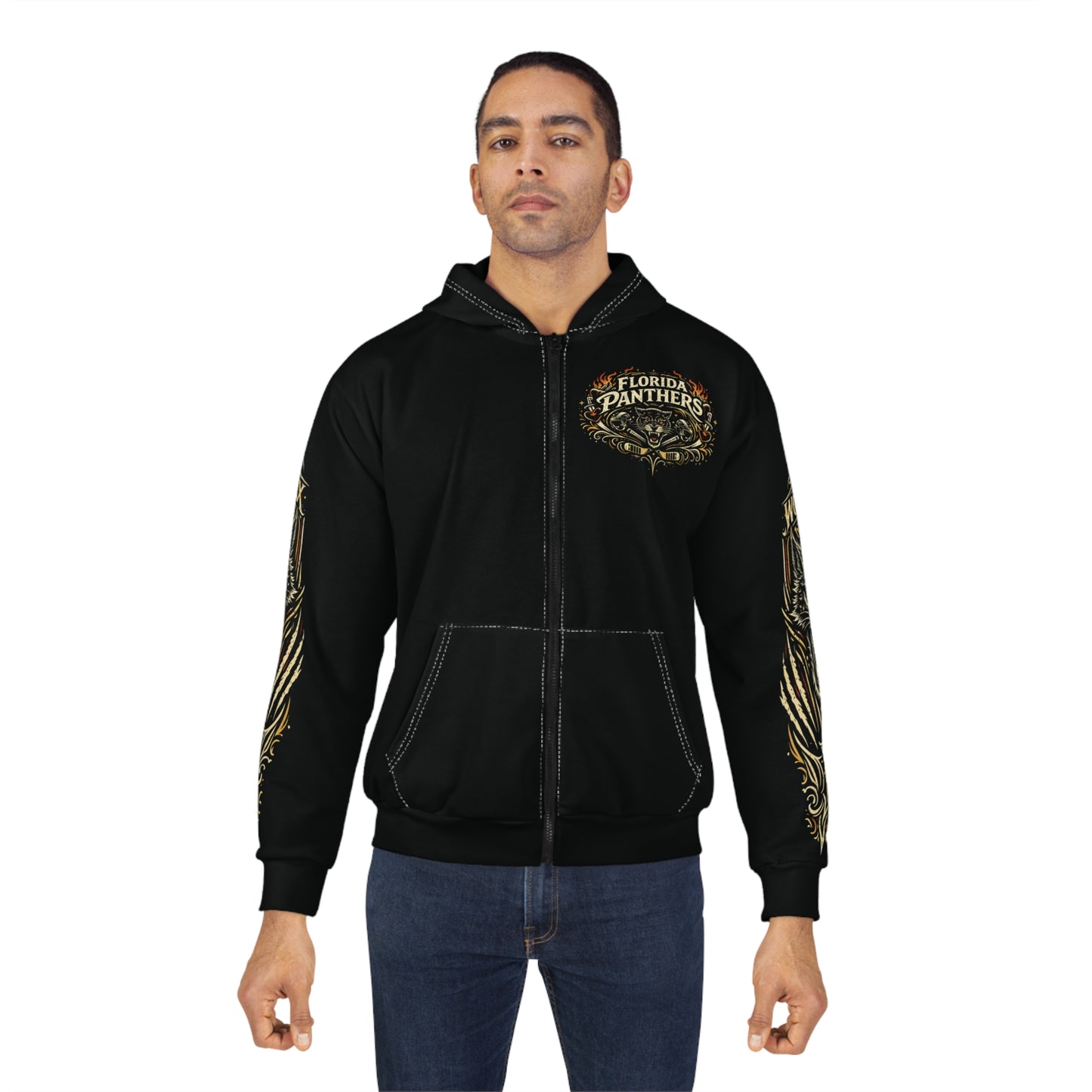 Wolf Worx Customs Florida Panthers Feral Cat Hoodie