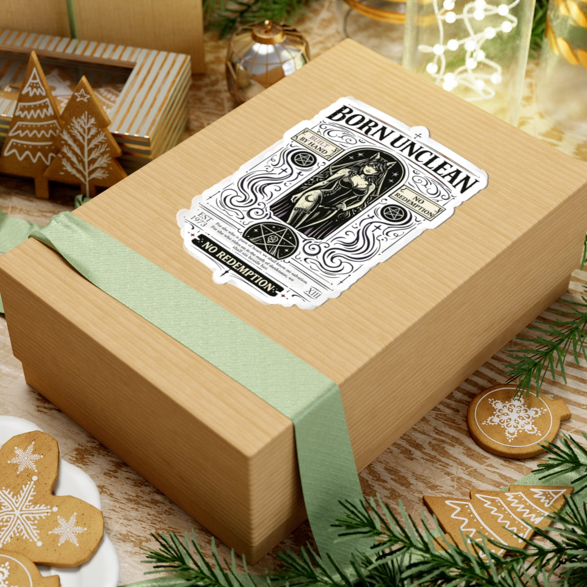 Wolf Worx Customs Born Unclean Sticker