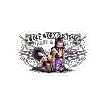 Wolf Worx Customs Fast and Feral Sticker