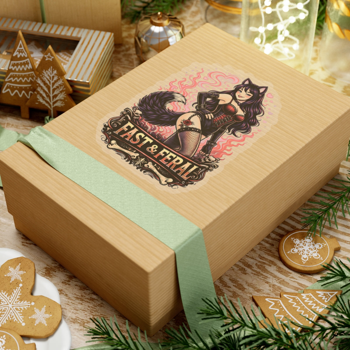 Wolf Worx Customs Fast & Feral Kenzie Killz Pinup Sticker