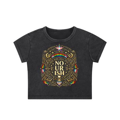 No Ur Ish NOURISH Snow Washed Crop Top
