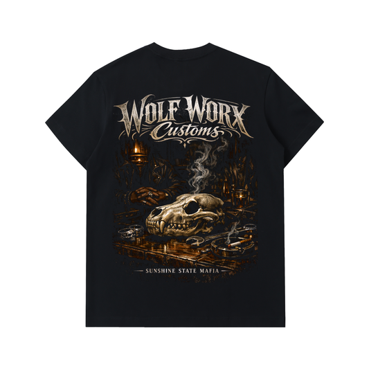 Wolf Worx Customs Sunshine State Mafia Meeting Essential Heavyweight Cotton T-Shirt