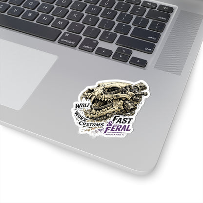 Wolf Worx Customs Skull Pistons Sticker