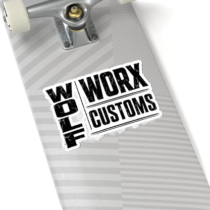 Wolf Worx Customs Typography 2 Sticker