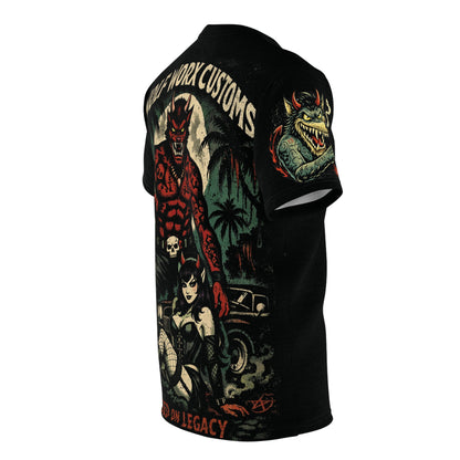 Wolf Worx Customs Raised On Legacy Swamp Devil Coop Inspired Vintage T- Shirt