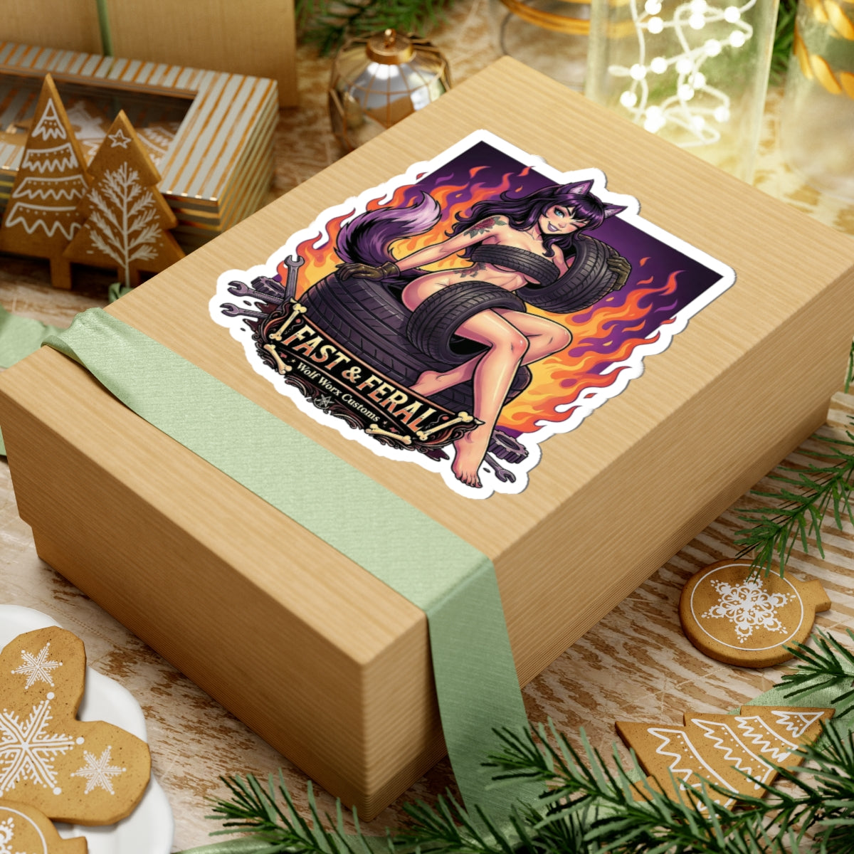 Wolf Worx Customs Fast & Feral Anime Sticker