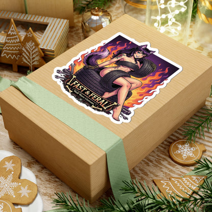 Wolf Worx Customs Fast & Feral Anime Sticker