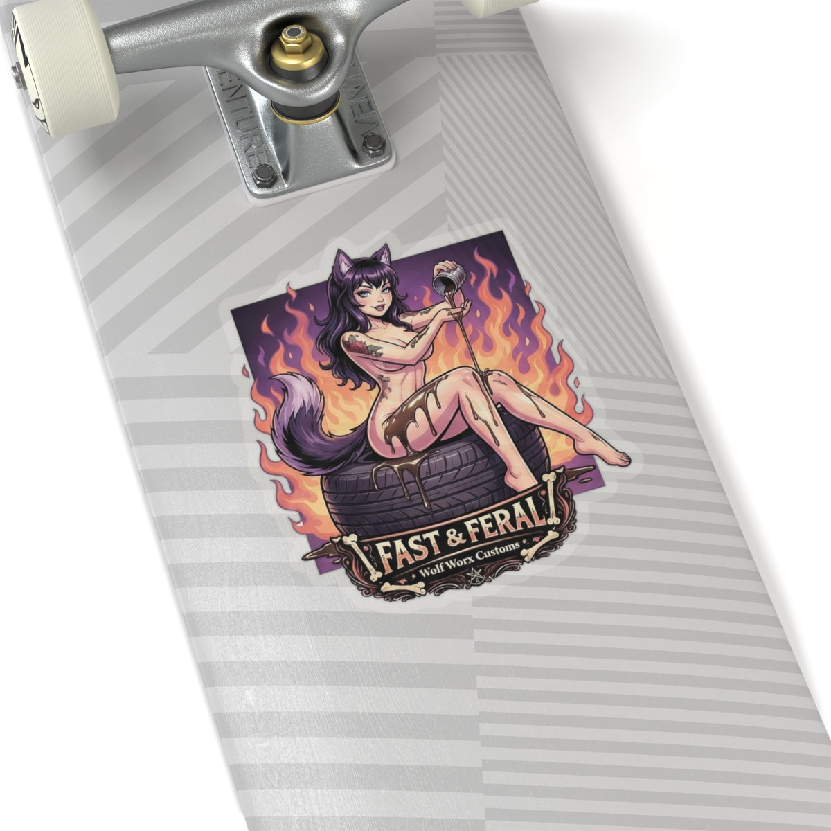 Wolf Worx Customs Fast & Feral Anime Sticker
