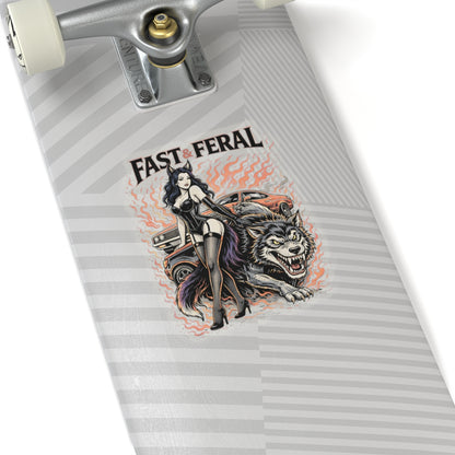 Wolf Worx Customs Fast & Feral Sticker
