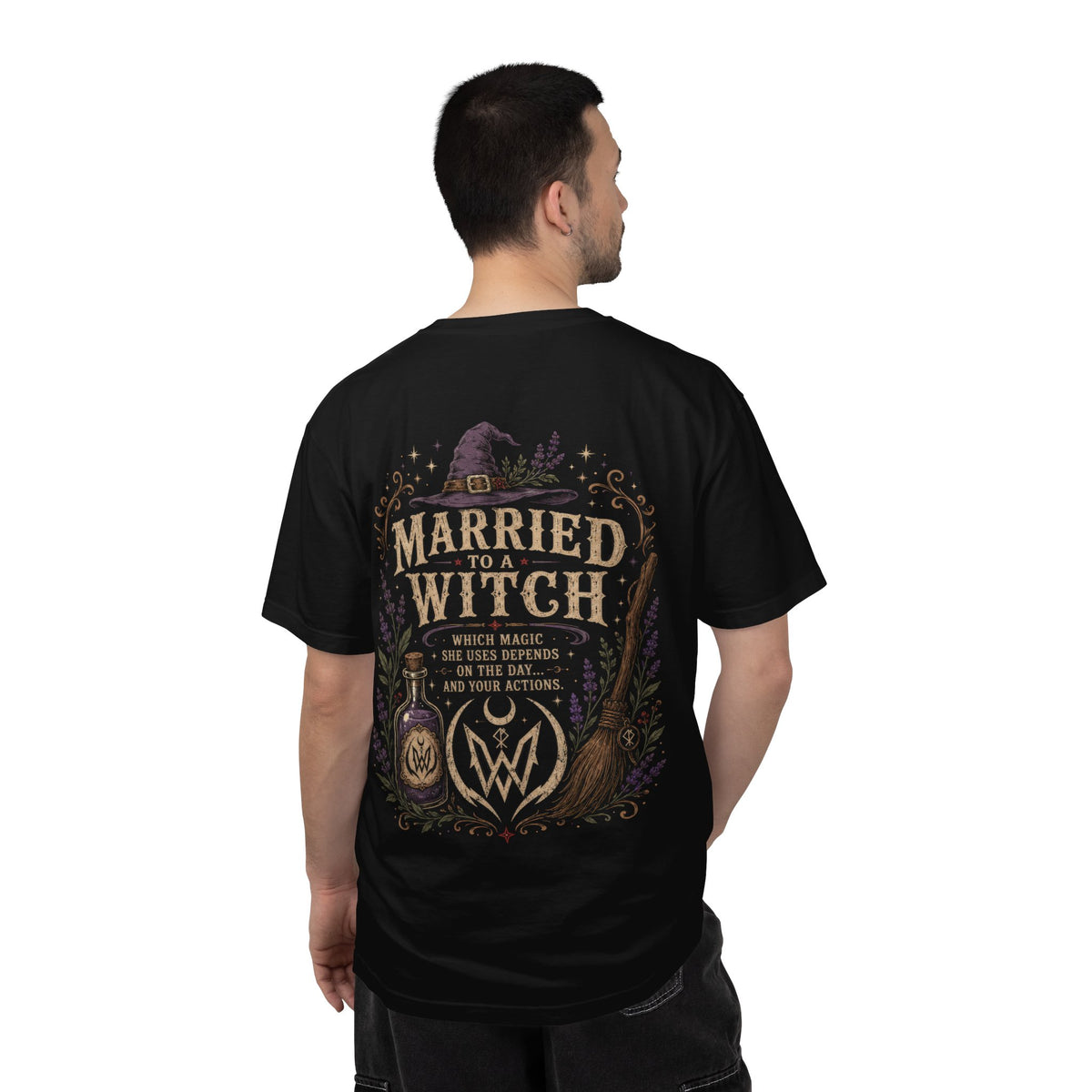 Married to a Witch T-Shirt | Witchy Couple Shirt Double W Supply Co