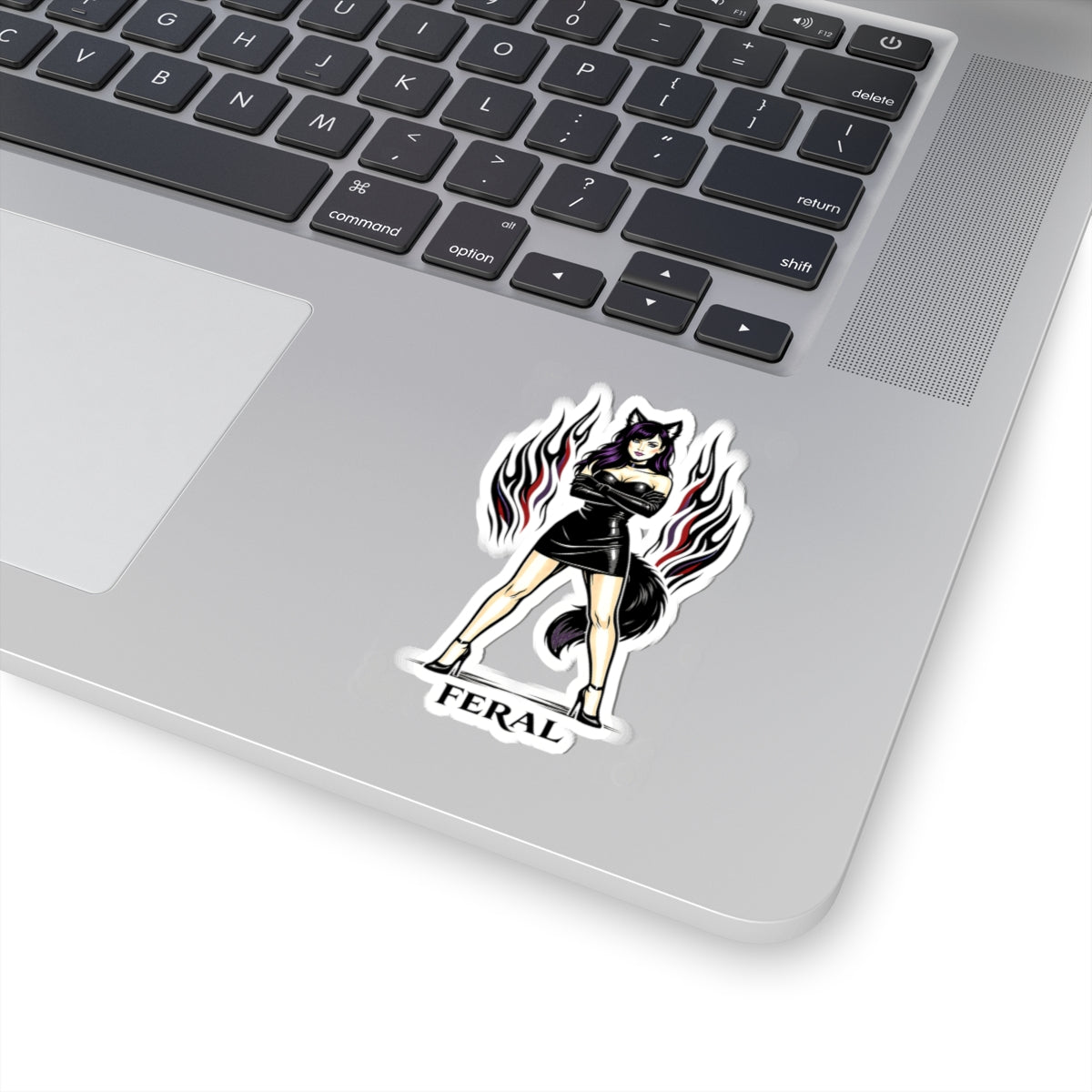 Wolf Worx Customs Feral Pinup Sticker