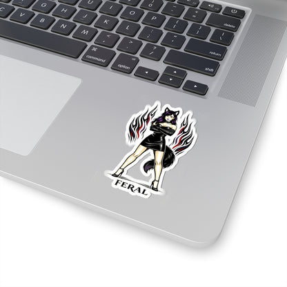 Wolf Worx Customs Feral Pinup Sticker