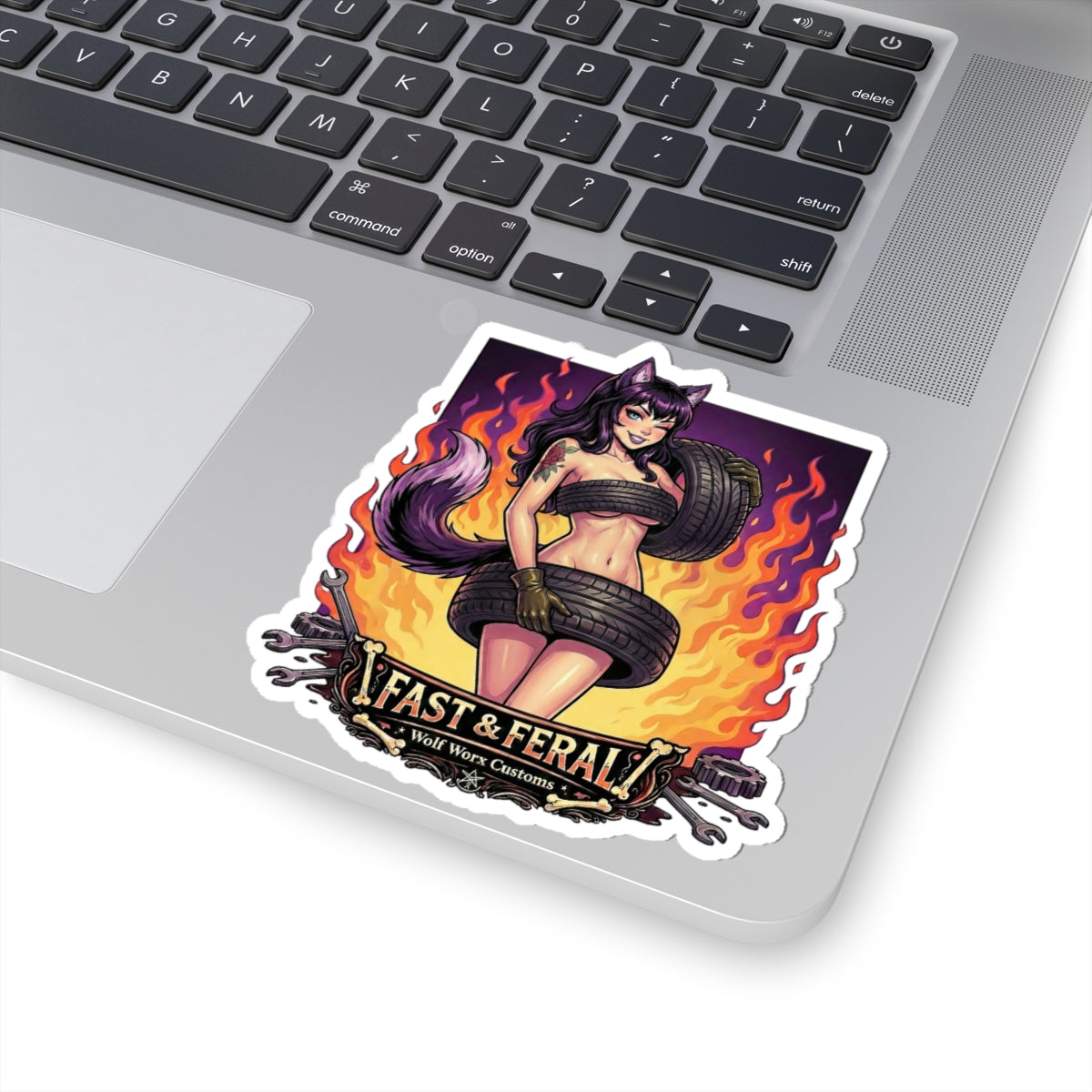 Wolf Worx Customs Fast & Feral Anime Sticker