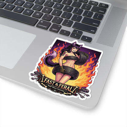 Wolf Worx Customs Fast & Feral Anime Sticker