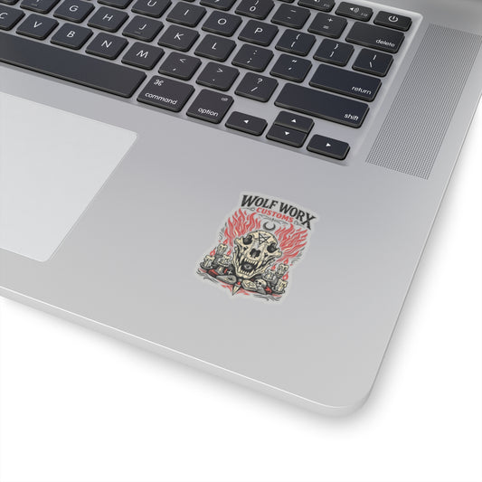 Wolf Worx Customs Skull Sticker