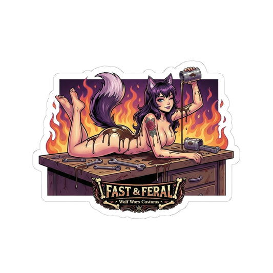 Wolf Worx Customs Fast & Feral Anime Sticker
