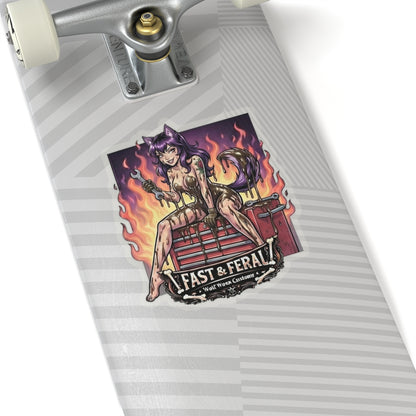 Wolf Worx Customs Fast & Feral Anime Sticker