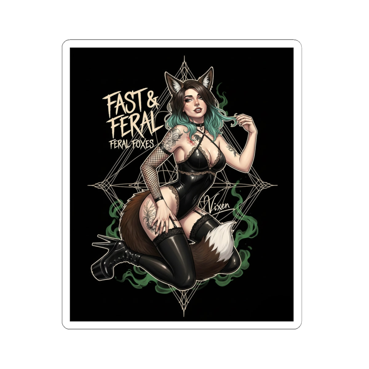 Feral Foxes Vixen Sticker