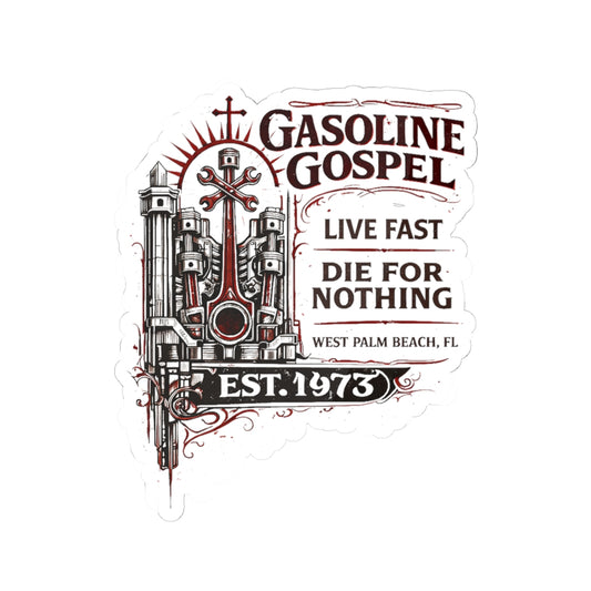 Wolf Worx Customs Gasoline Gospel Sticker