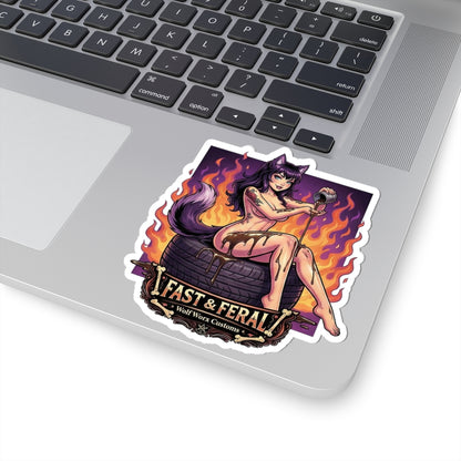 Wolf Worx Customs Fast & Feral Anime Sticker