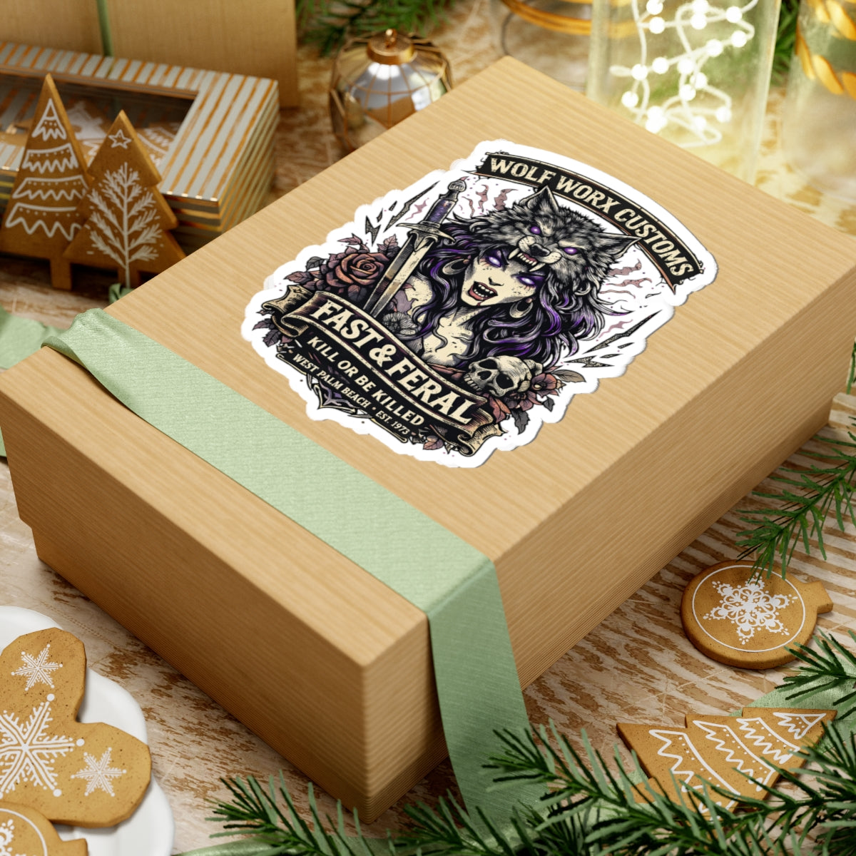 Wolf Worx Customs Kill or Be Killed Gasoline Gospel Sticker