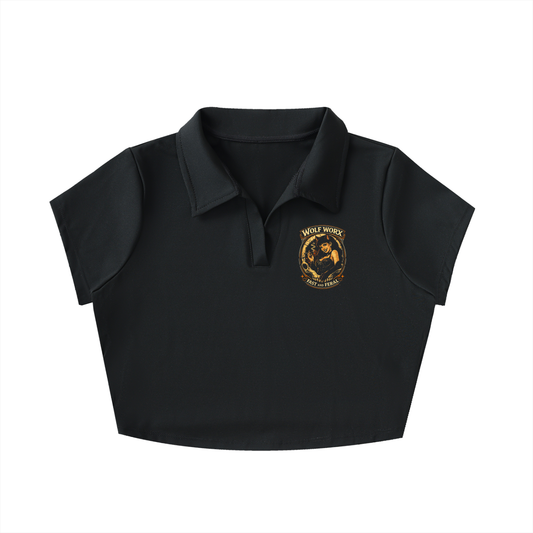 Wolf Worx Customs Fast & Feral Raised On Legacy Cropped Polo Shirt