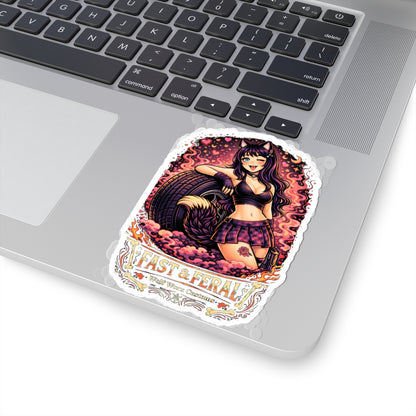 Wolf Worx Customs Fast & Feral Kenzie Killz Tire Sticker