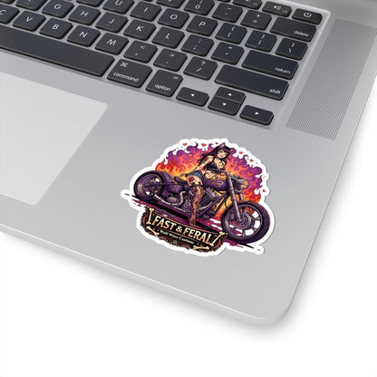 Wolf Worx Customs Fast & Feral Anime Sticker