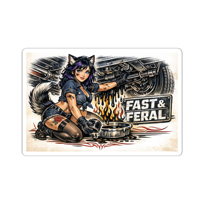 Wolf Worx Customs Fast & Feral Kenzie Killz Oil Change Sticker