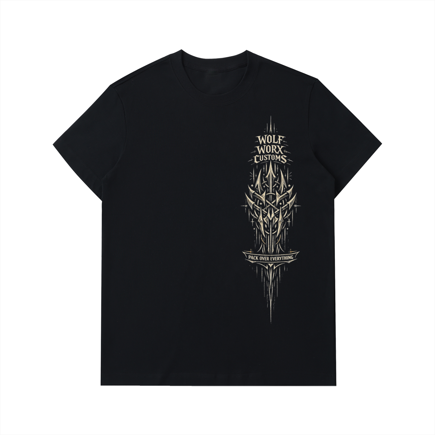 Wolf Worx Customs Pack Over Everything Essential Heavyweight Cotton T-Shirt