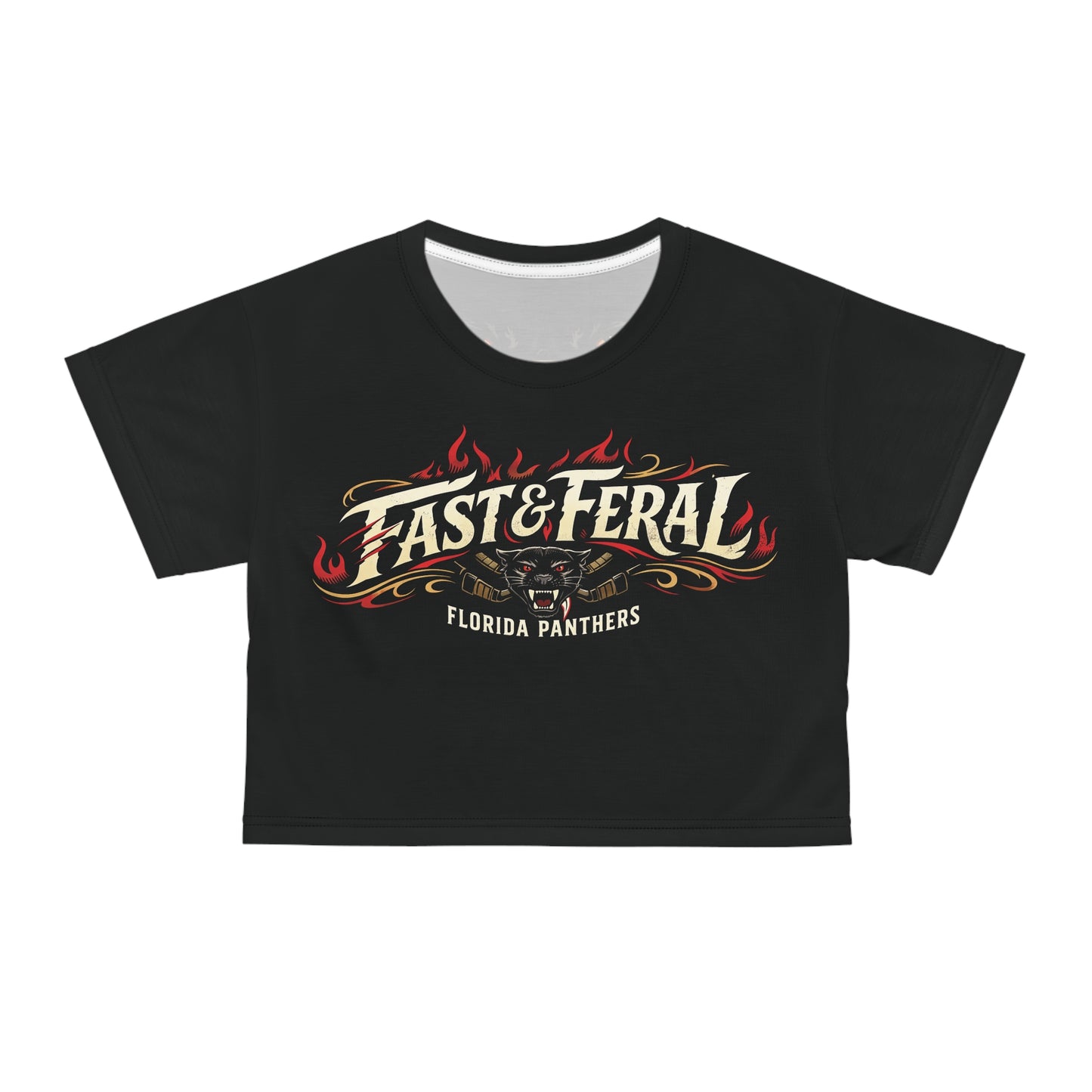 Wolf Worx Customs Fast & Feral Florida Panthers Girls Cuck Tampa Cropped Baby T