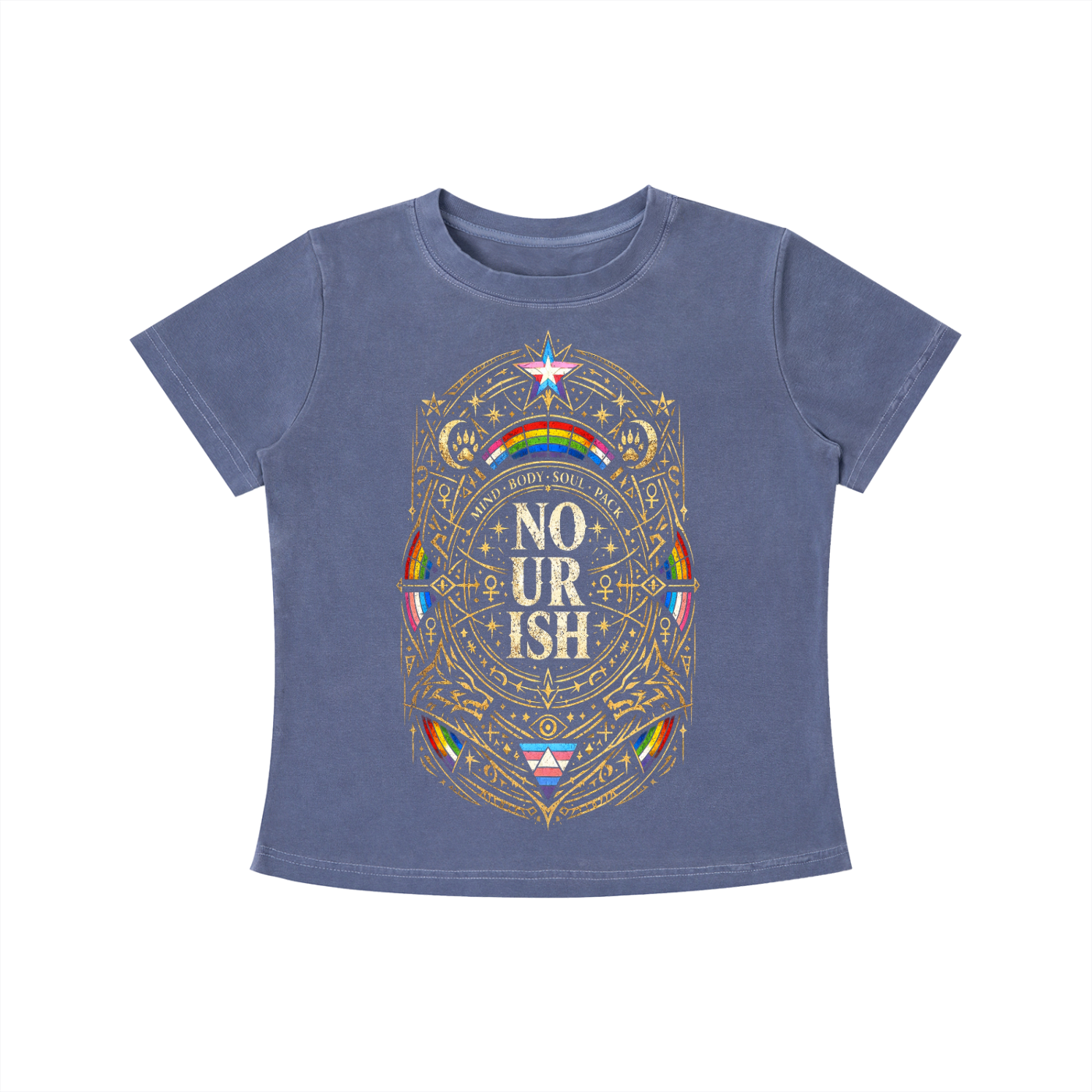 No Ur Ish NOURISH Vintage Wash Slim Fit T-shirt