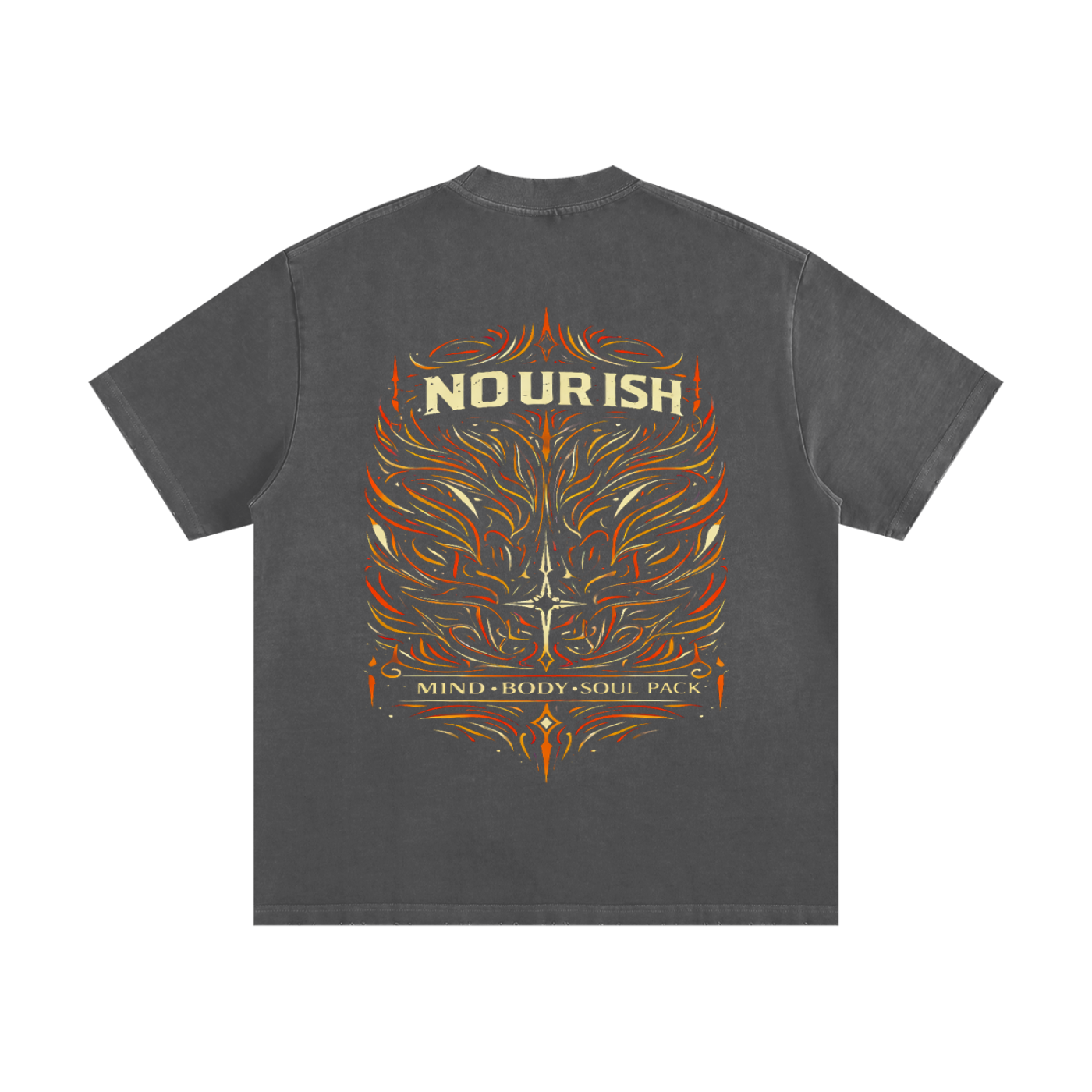 No Ur Ish NOURISH Heavyweight Vintage Washed Frayed T-Shirt
