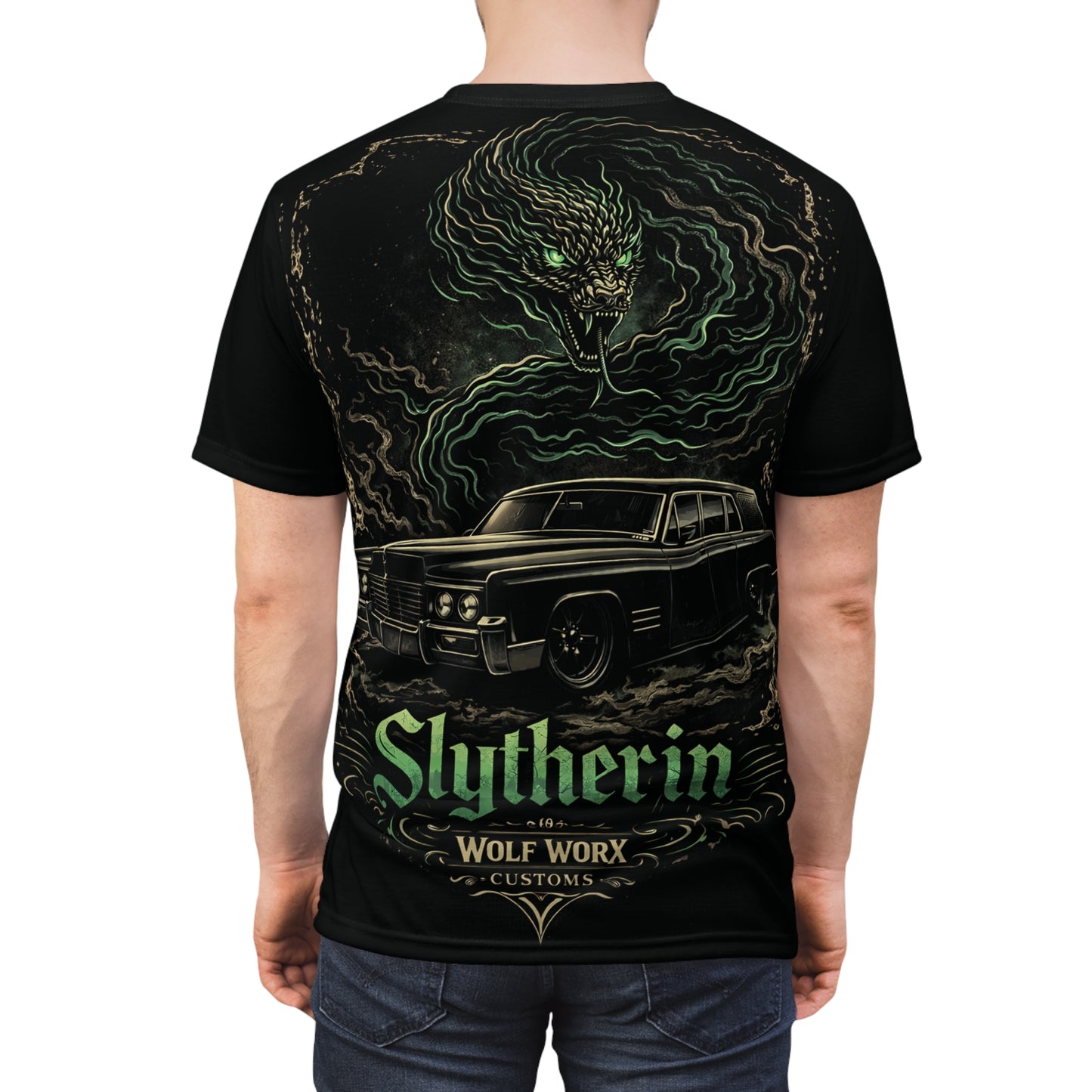 Wolf Worx Customs "Hogwarts Hotrods" Slytherin T- Shirt