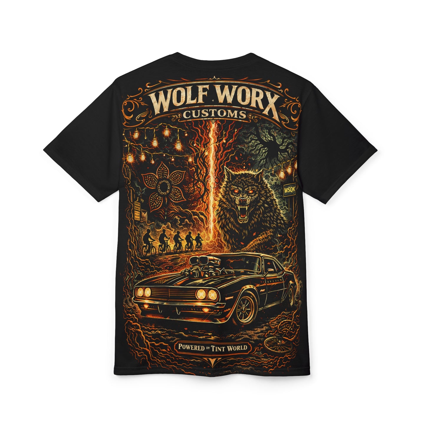 Wolf Worx Customs Stranger Things Tribute "Between Worlds" EXTREMELY LIMITED EDITION T Shirt