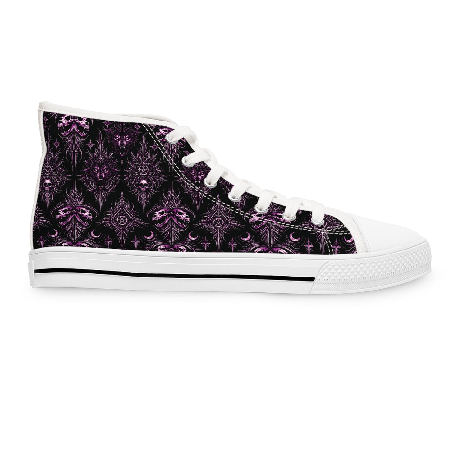 Fast & Feral Purple Skull Women's High Top Sneakers