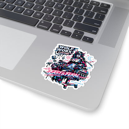 Wolf Worx Customs Neon Girl Sticker