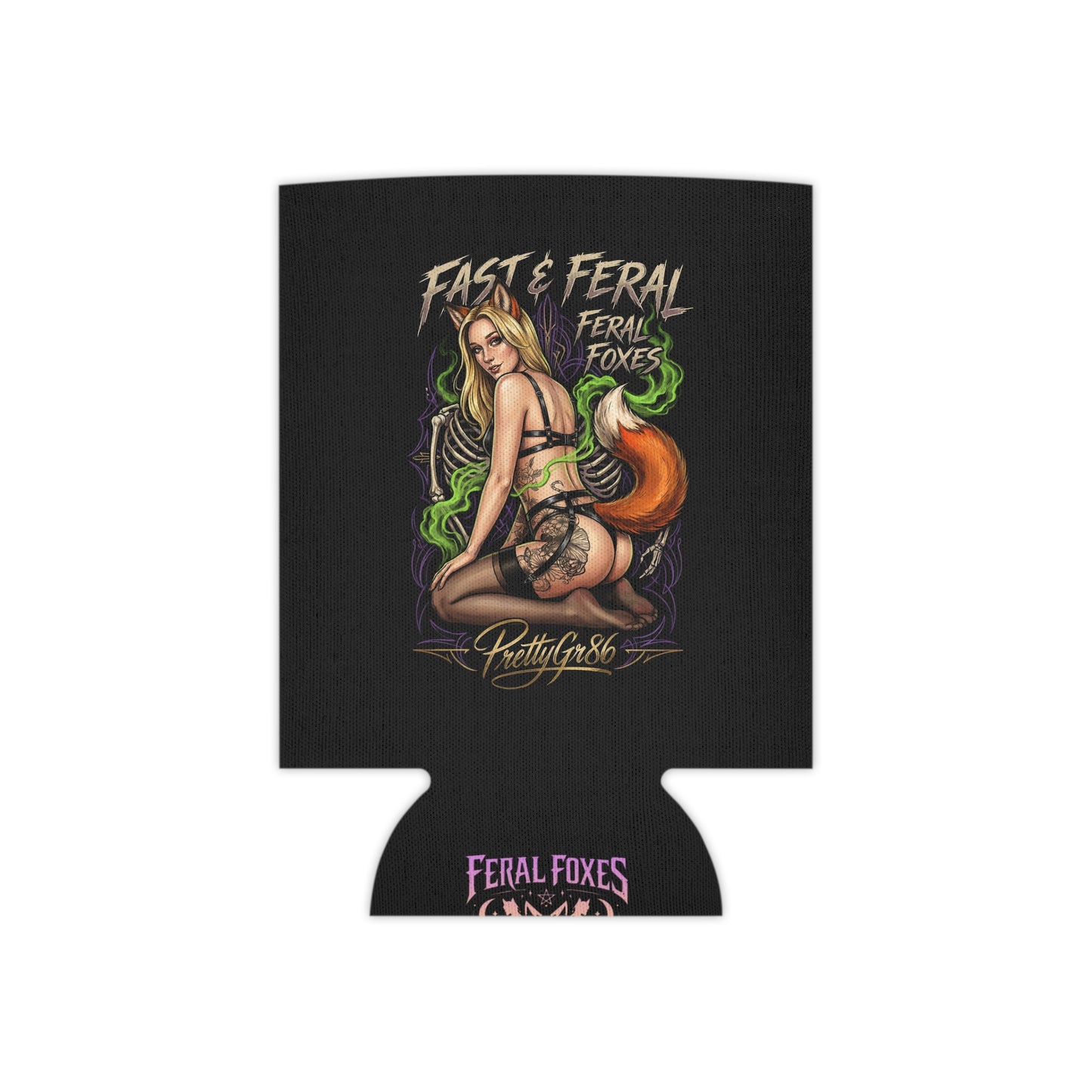 Feral Foxes PrettyGr86 Coozie