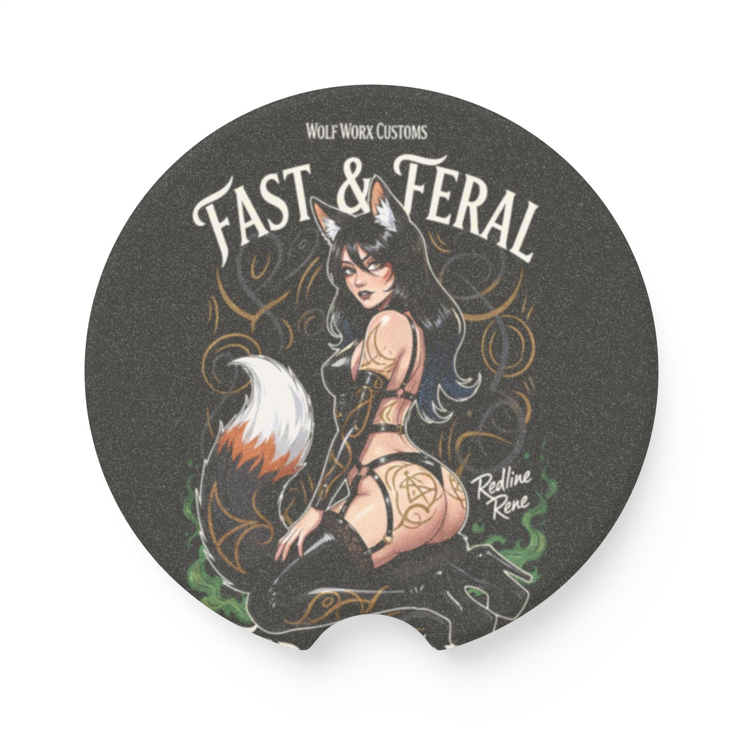 Feral Foxes Redline Car Coaster