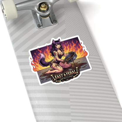 Wolf Worx Customs Fast & Feral Anime Sticker