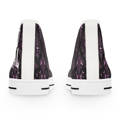 Fast & Feral Purple Skull Women's High Top Sneakers