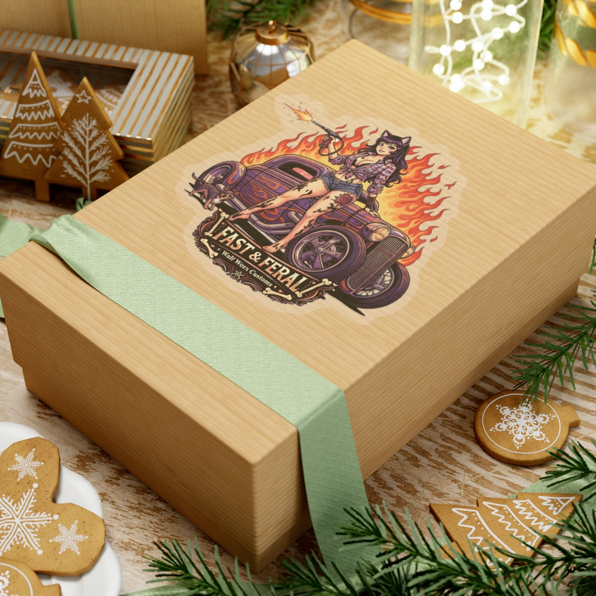 Wolf Worx Customs Fast & Feral Anime Sticker