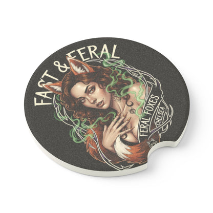 Feral Foxes Chelsea  Car Coaster