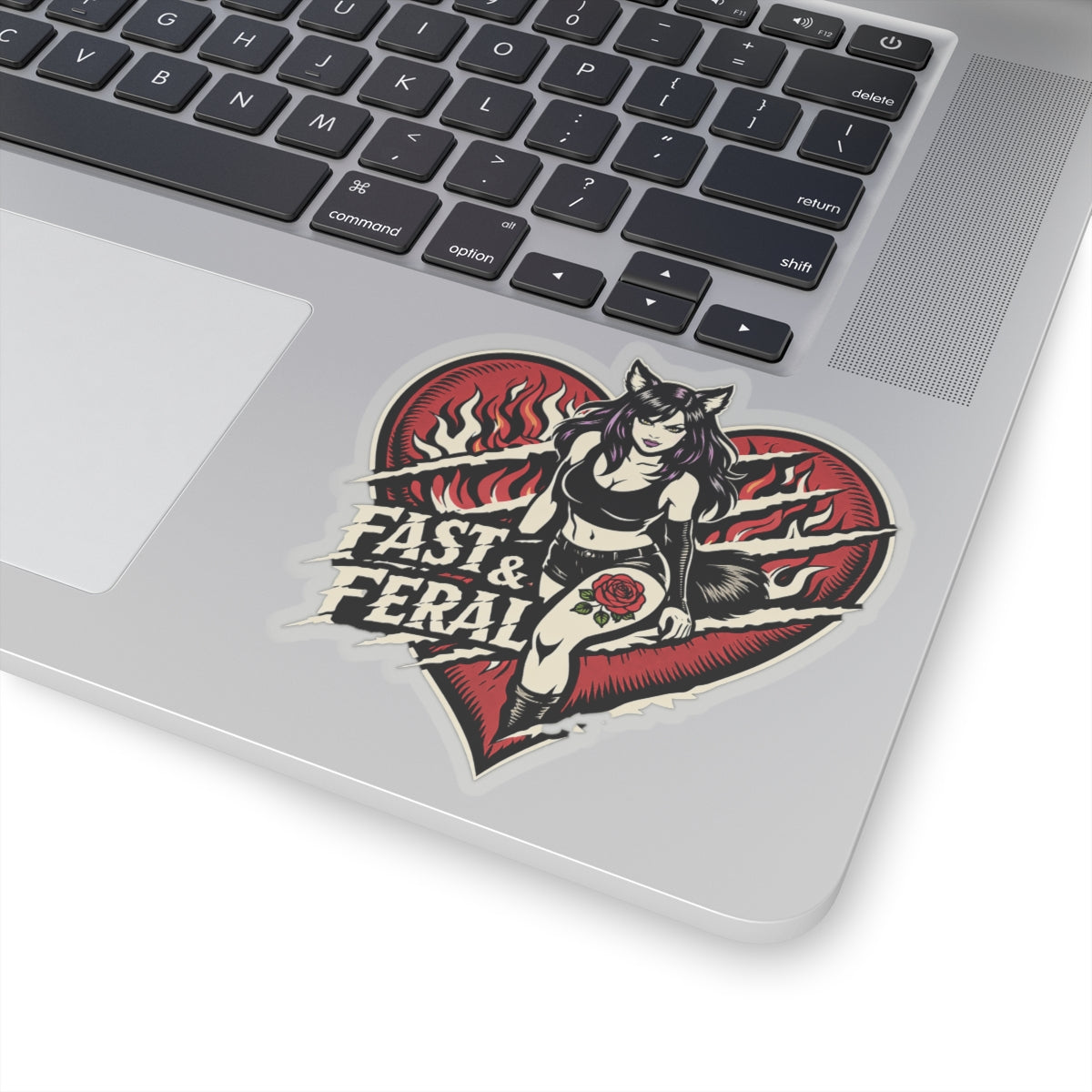 Wolf Worx Customs Fast & Feral Claw Your Heart Out Sticker