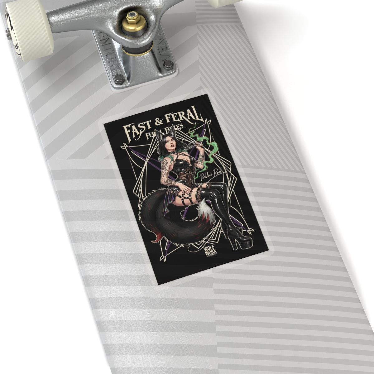 Feral Foxes Redline Rene  Sticker