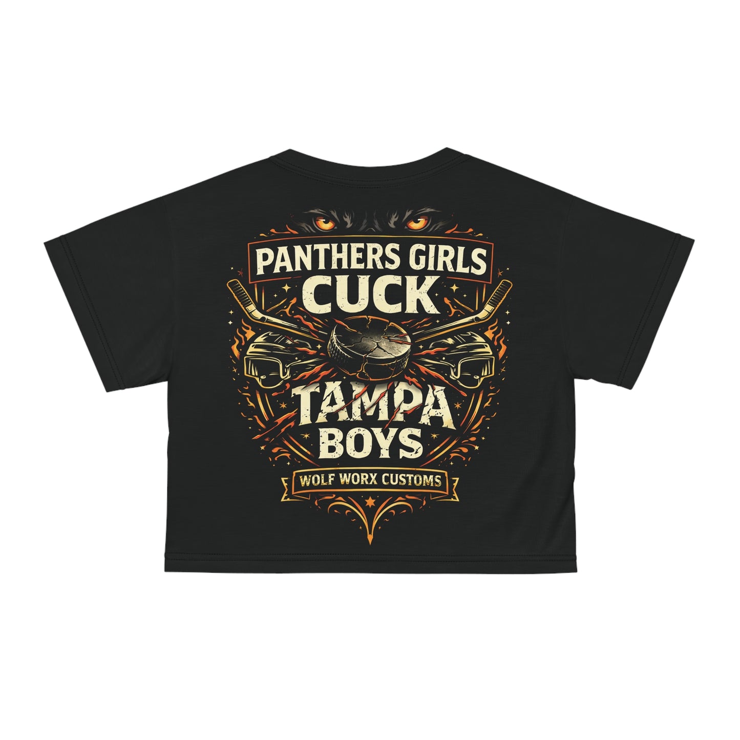 Wolf Worx Customs Fast & Feral Florida Panthers Girls Cuck Tampa Cropped Baby T