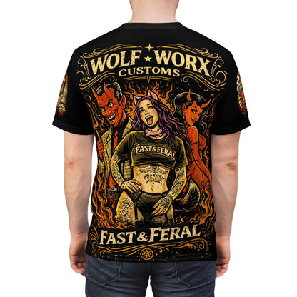 Wolf Worx Customs Raised On Legacy Fast & Feral Kenzie Killz Coop Inspired Vintage T- Shirt