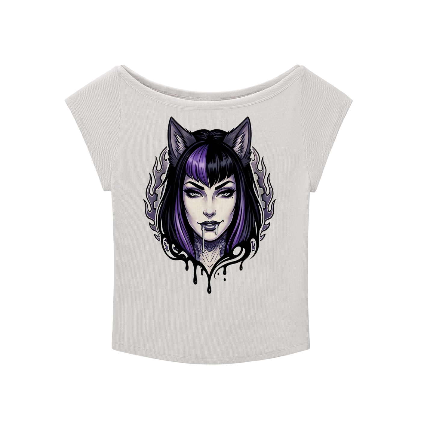 Fast & Feral Tattoo Flash Essential Wide Neck Baby T-shirt