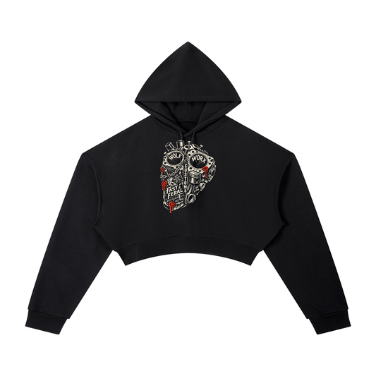 Fast & Feral Voodoo Heart Essential Cropped Hoodie