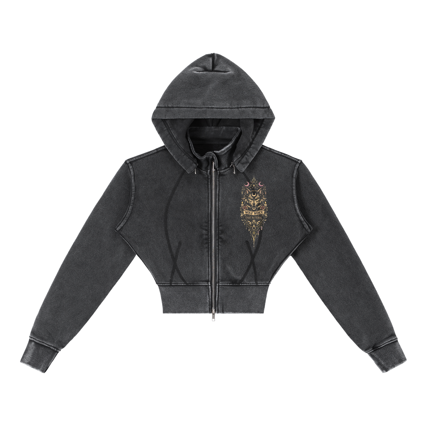 fast and feral,wolf worx,hoodie,matching sweatsuit,girls car culture,car girl,hot rod,harley davidson,affliction